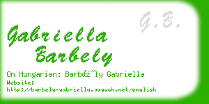 gabriella barbely business card